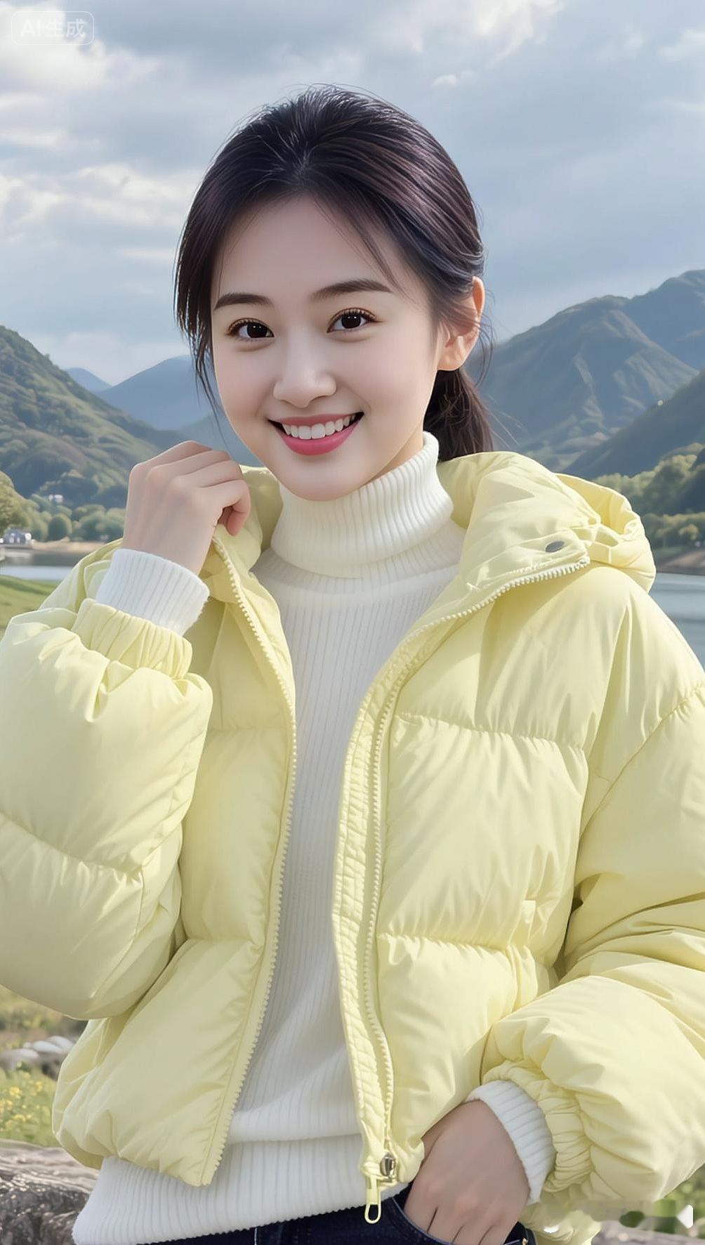 清纯美女自然景观春节小年少女写真