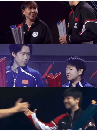 开嘛呢见过冠军见面就握手相互祝贺，没见过冠军在领奖台上见面吵架的。不握手不祝福