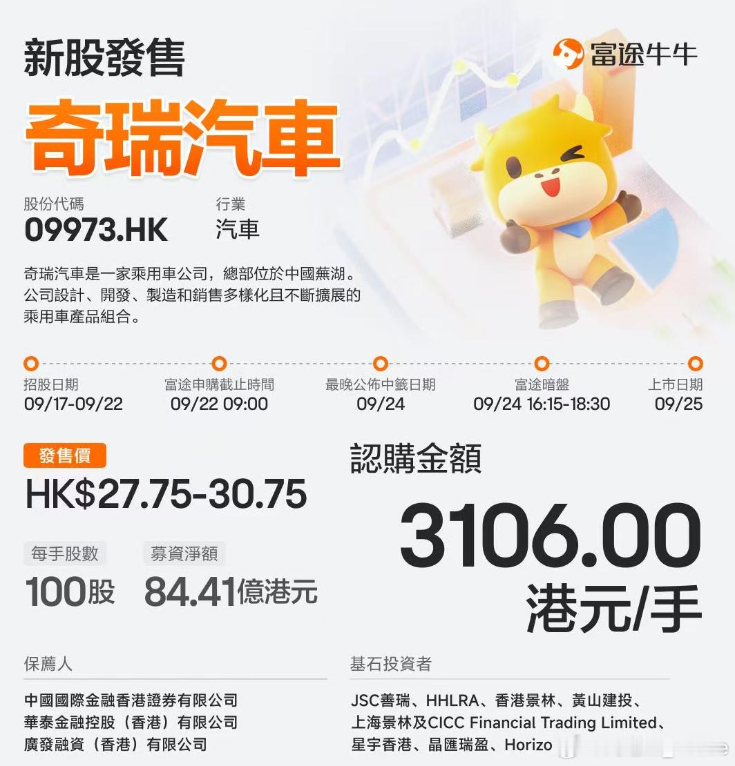 这应该年内最大车企IPO了可惜我并没有港澳通行证没法支持了[哭哭][哭哭][苦涩
