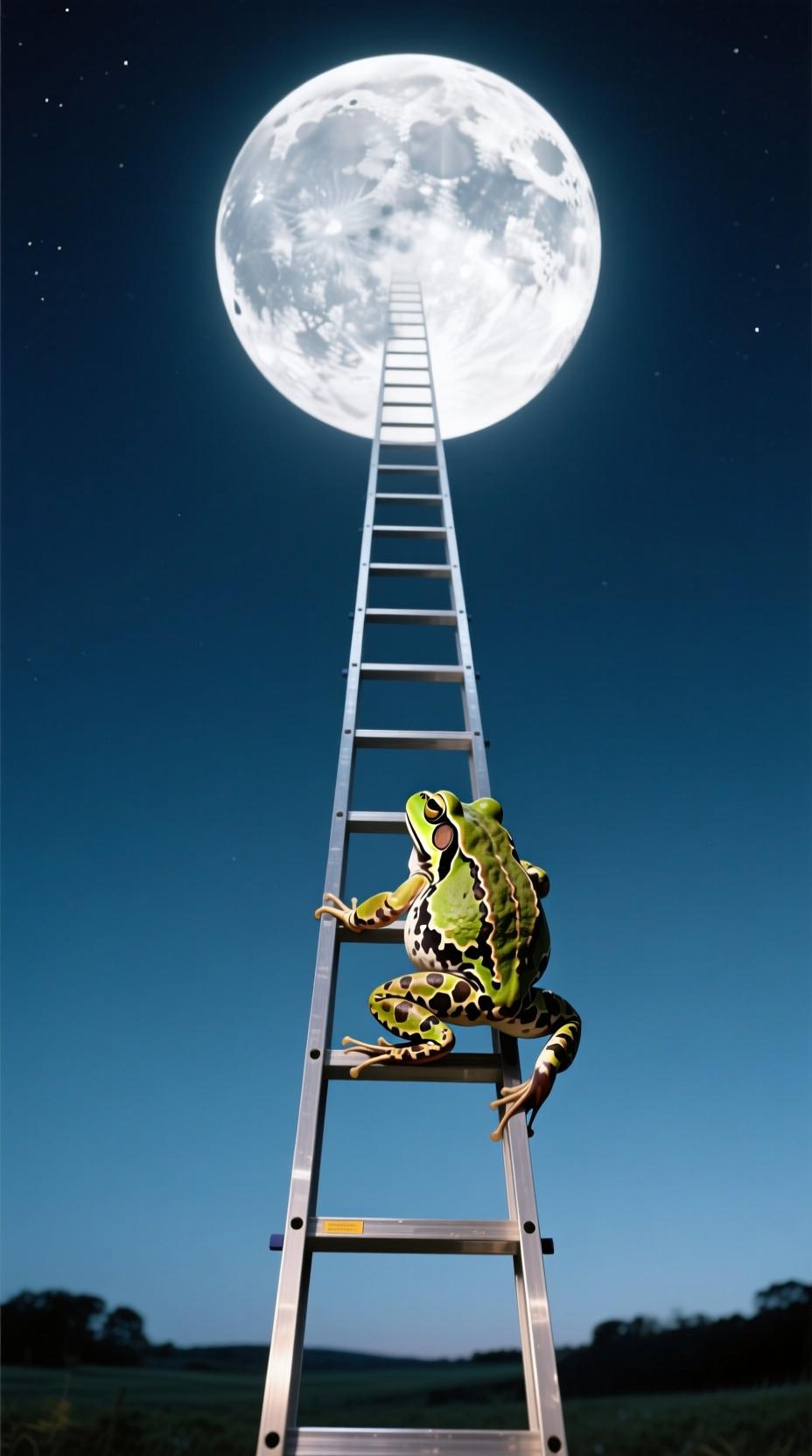 唉，最近有点无聊，随便搭了个梯子，去月亮上散散步。