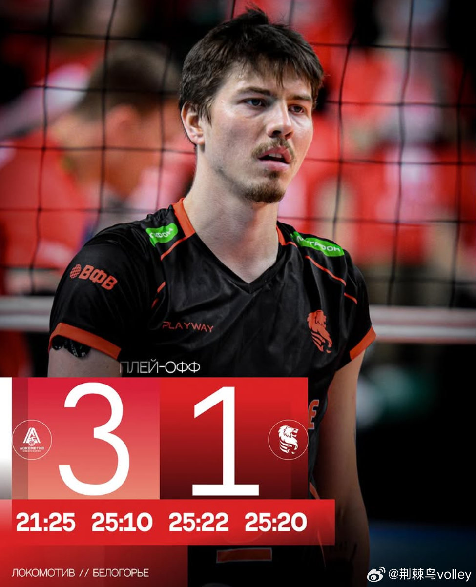 【俄超别尔哥罗德惨被淘汰无缘四强】2025-2026赛季俄超男排¼决赛第三回合，