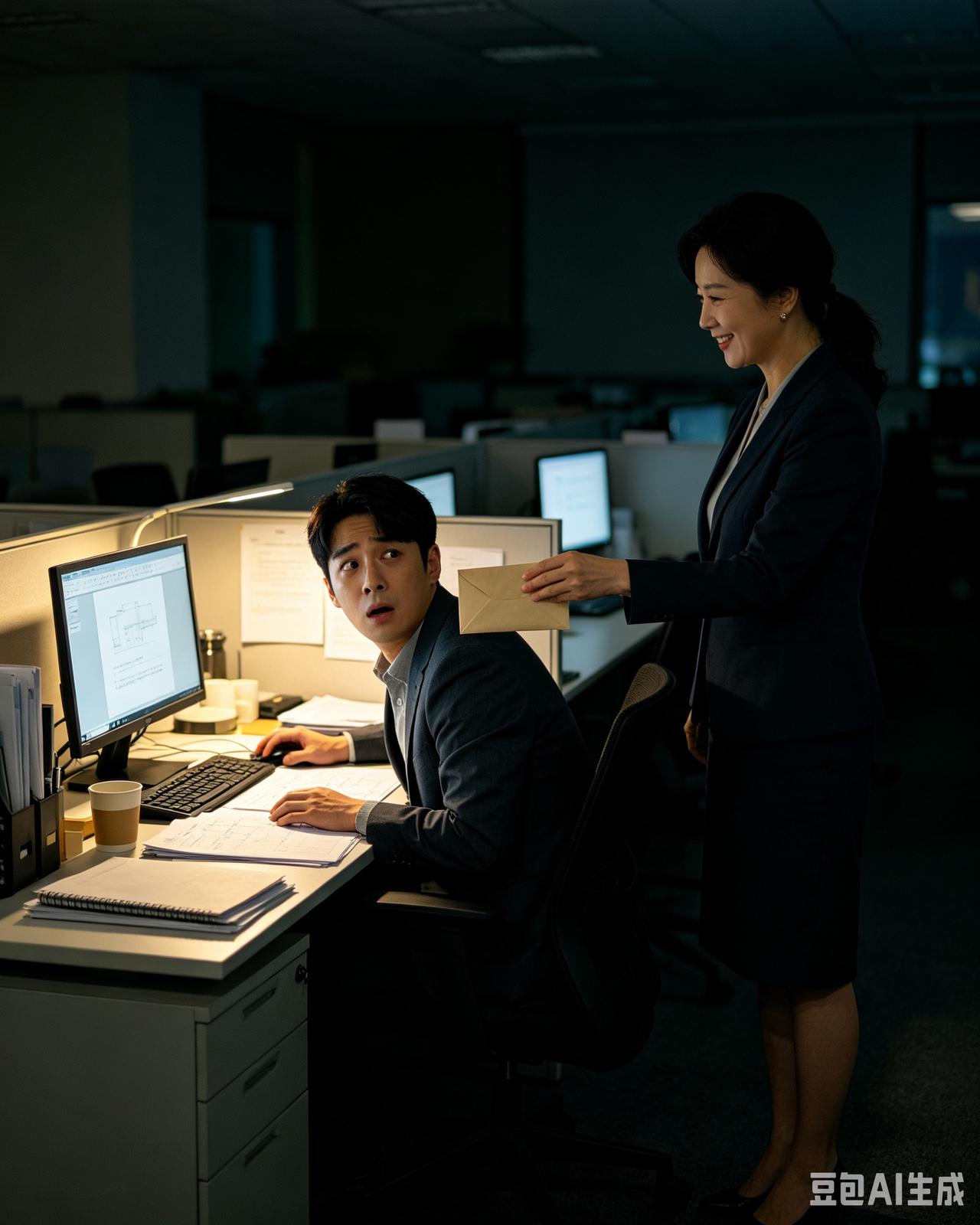 入职公司第三年，我加班改完方案正要关电脑，女上司递来一封信，我：辞职申请我没写，