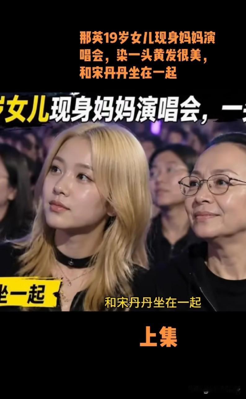 那英的女儿，小苹果，也太漂亮了，和宋丹丹坐在一起，助力妈妈的演唱会。虽然那英