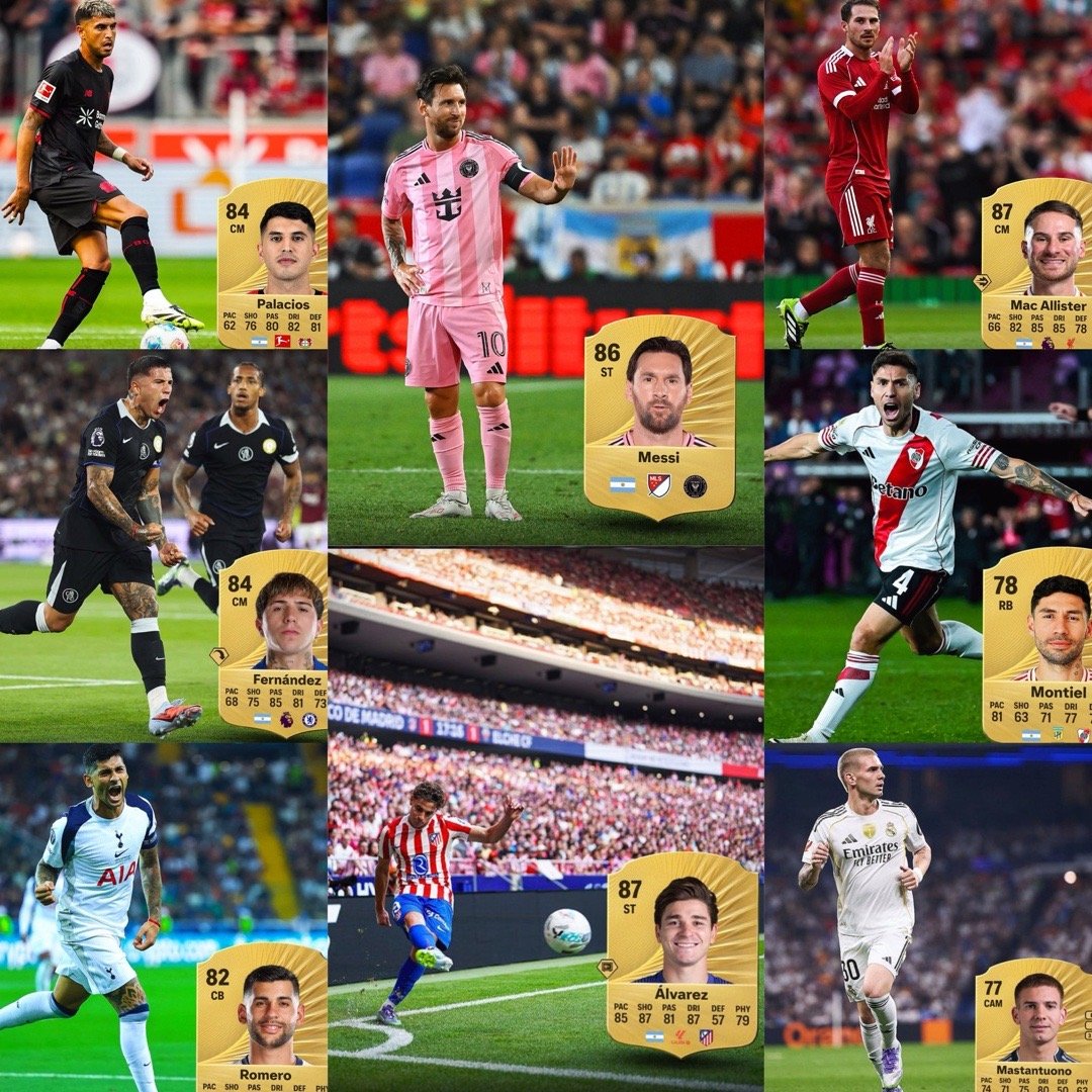 🎮🇦🇷阿根廷球员在FC26的评分：阿尔瓦雷斯-87麦卡利斯特-87