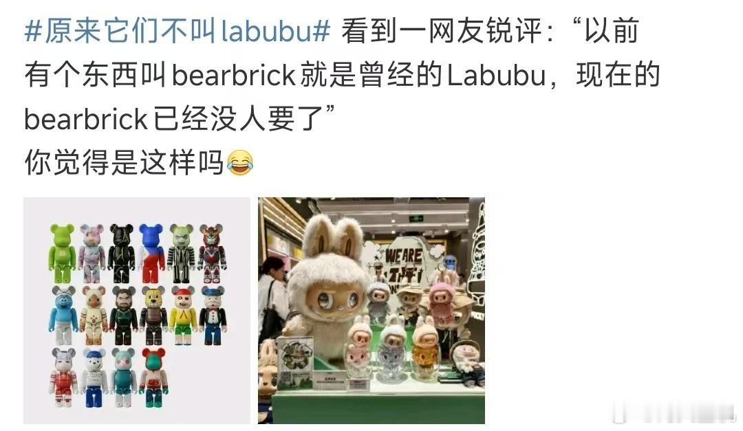 暴力熊labubu无牙仔labubu，有时候网络风潮都刮了好久了，我连最