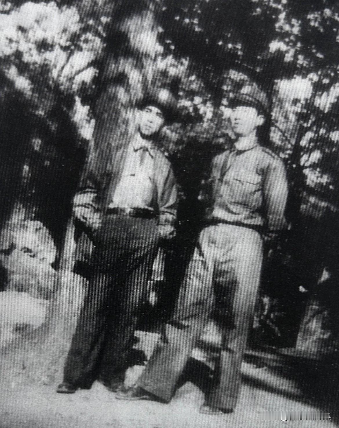 1947年，甘陵情报小组重要成员刘光国（右）打入国民党第十一战区参谋处。他先进入