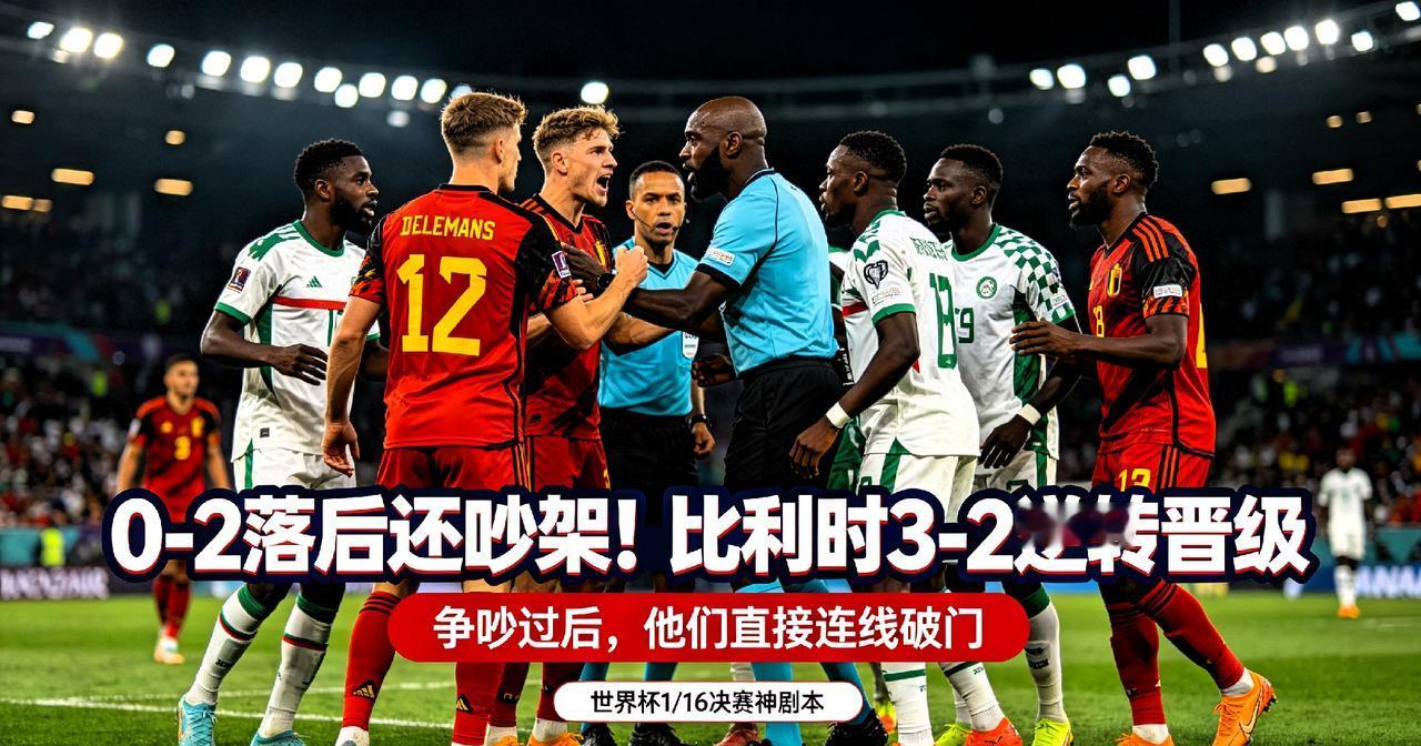 2026年世界杯这场比利时3-2逆转塞内加尔，真的太像一部足球爽片了。0-