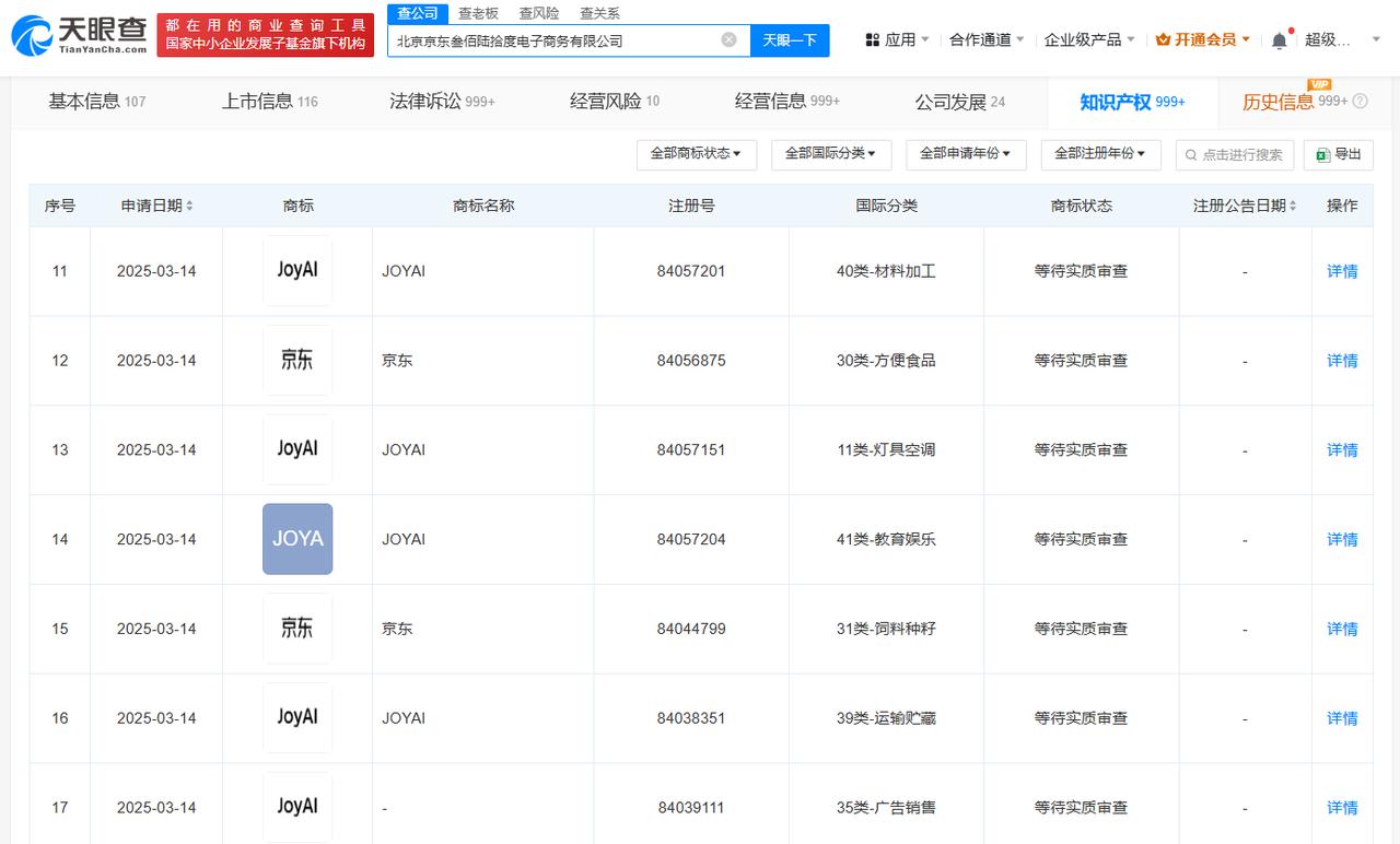 京东申请注册京东医美商标天眼查App显示，近日，北京京东叁佰陆拾度电子商务有限