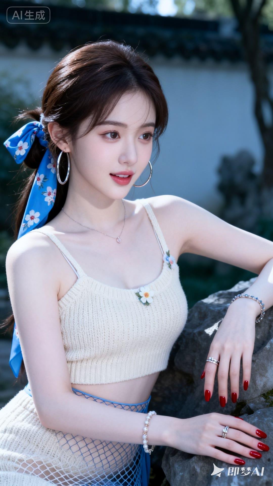 花间美人倚，梦回古时情。