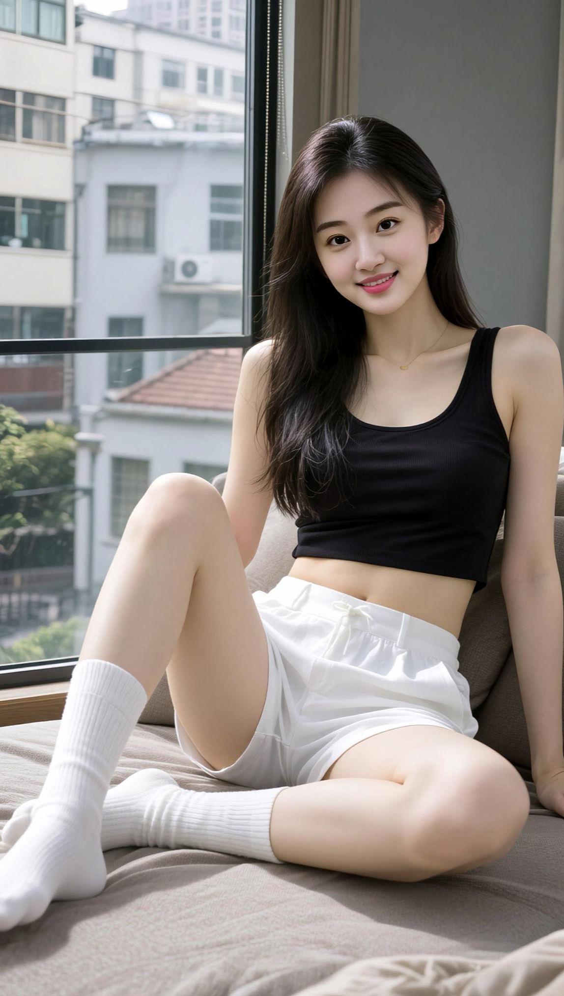 AI卧室日常写真抖音ai创作高颜值美女