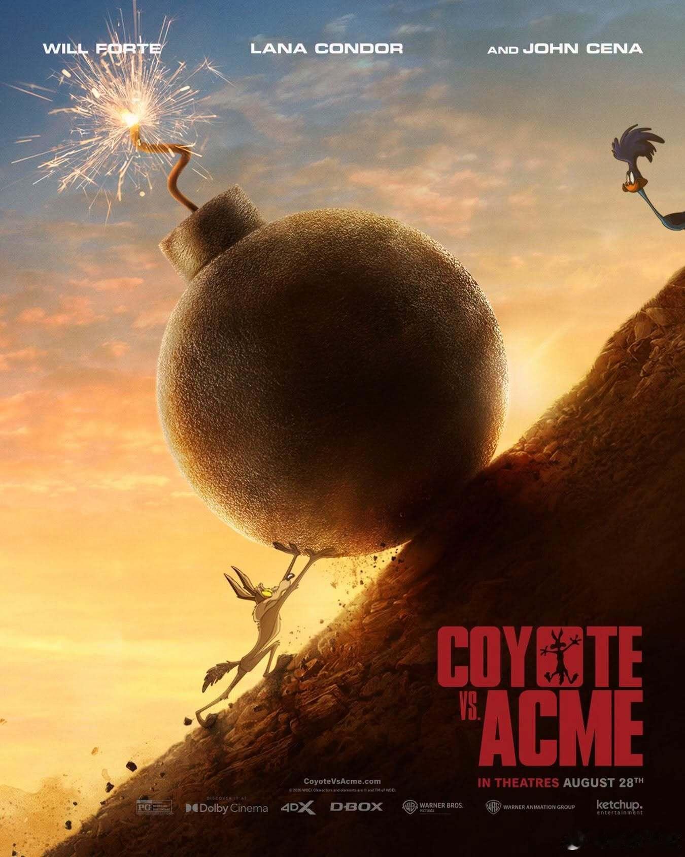 真人动画结合华纳新片《歪心狼对阵ACME》烂番茄开分95%新鲜度，北美院线定档8