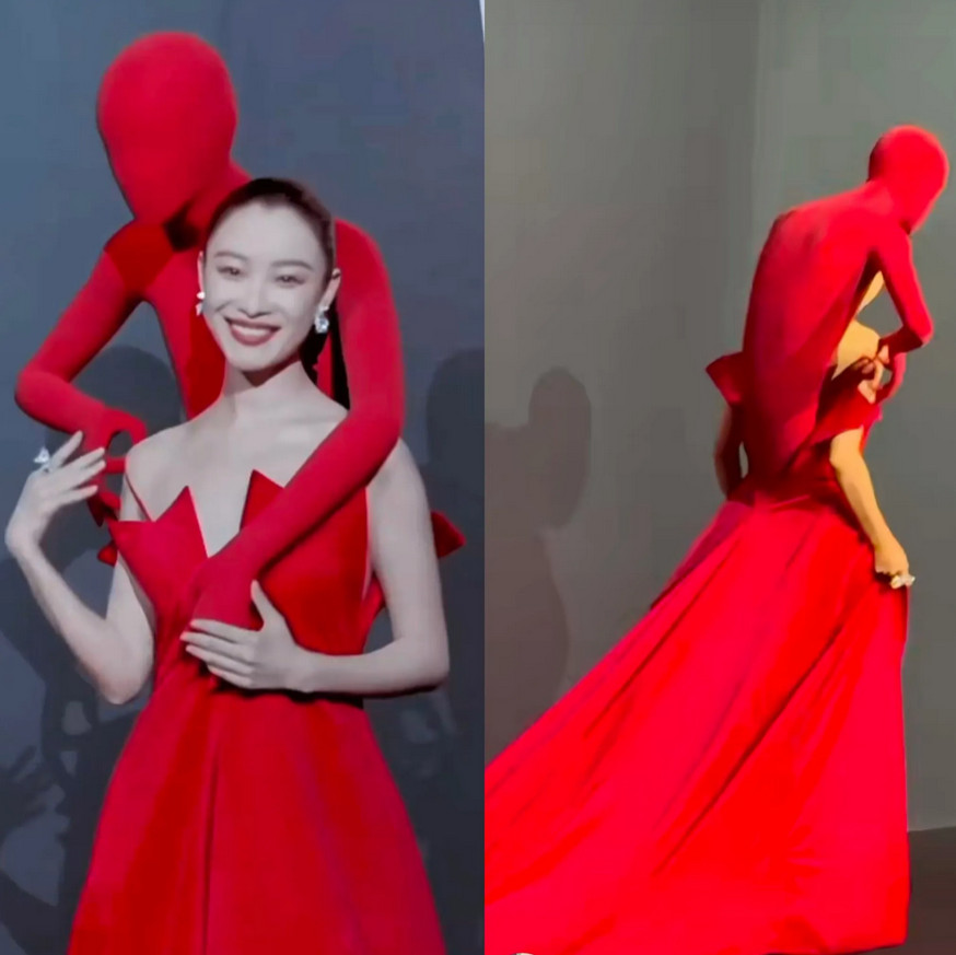 本来以为倪妮这次红毯穿的衣服，正面看着已经够诡异了，没料到转到背面一看更让人意外