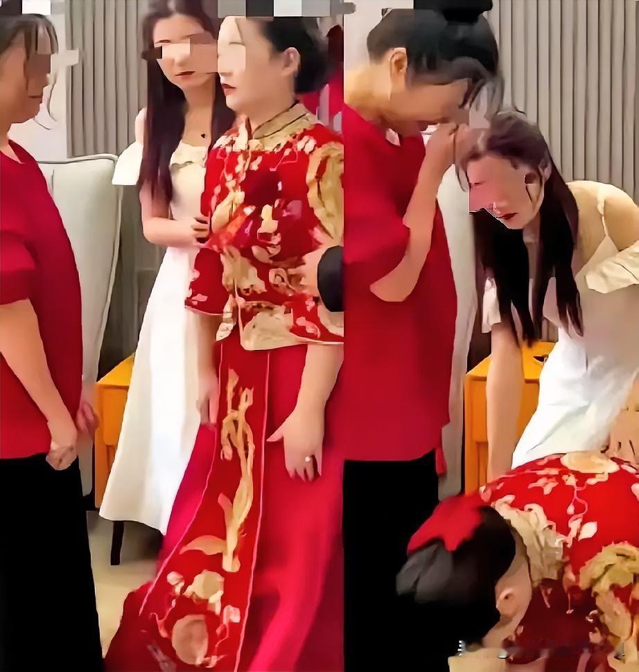 新娘化完妆，正准备去迎宾，随口问母亲那六十万彩礼放在何处。母亲却满不在乎地说，这