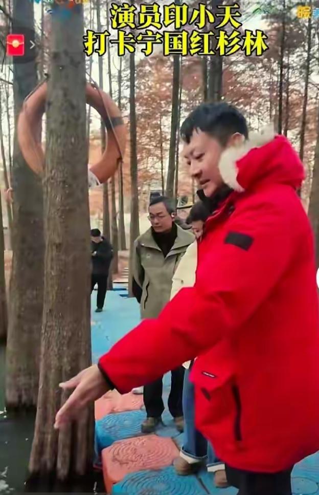 印小天，你是我的神！我被印小天暖到了！近日印小天在安徽宁国红杉林景区游玩时，