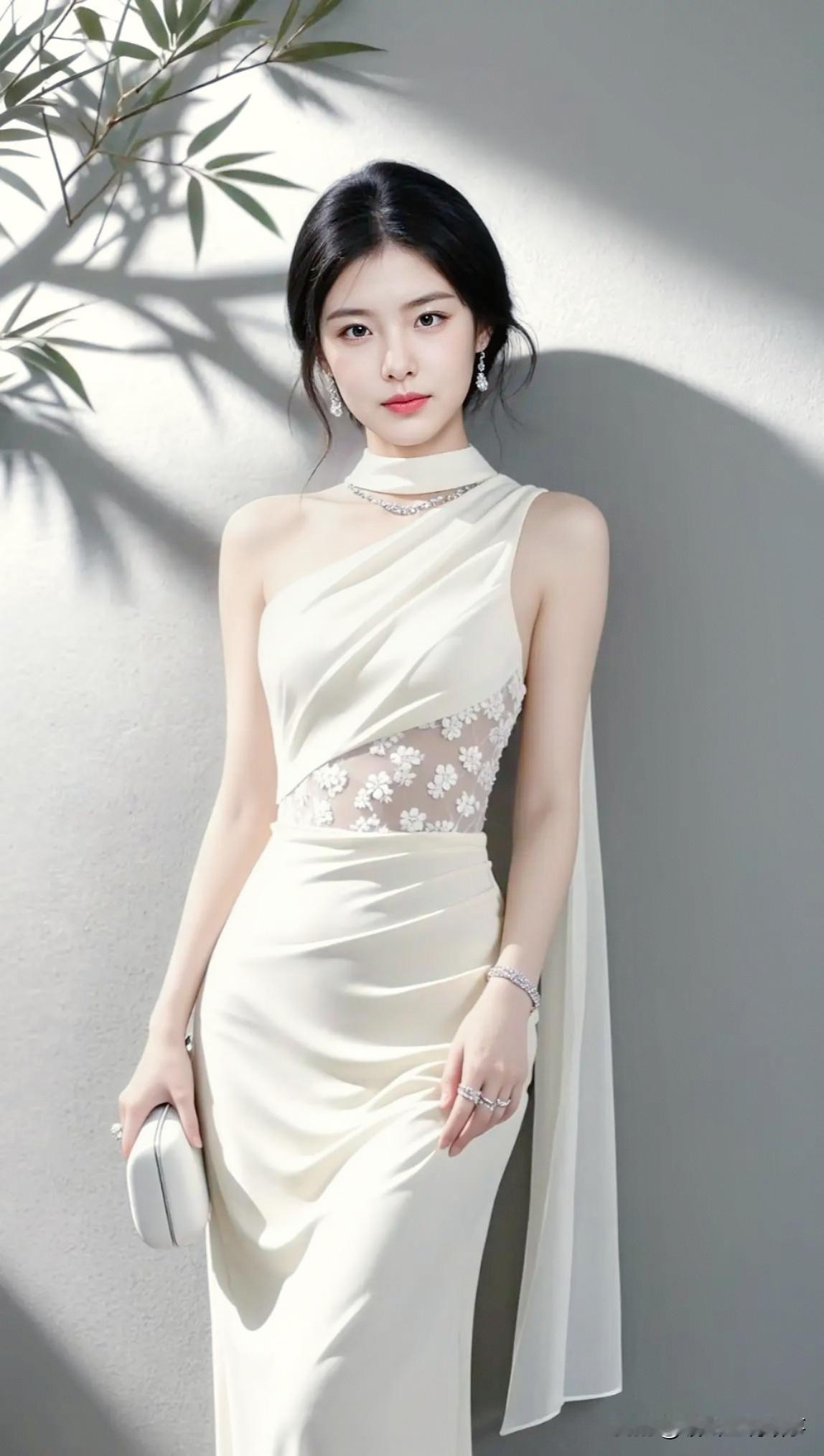 张京晚宴礼服太漂亮了，身材也好