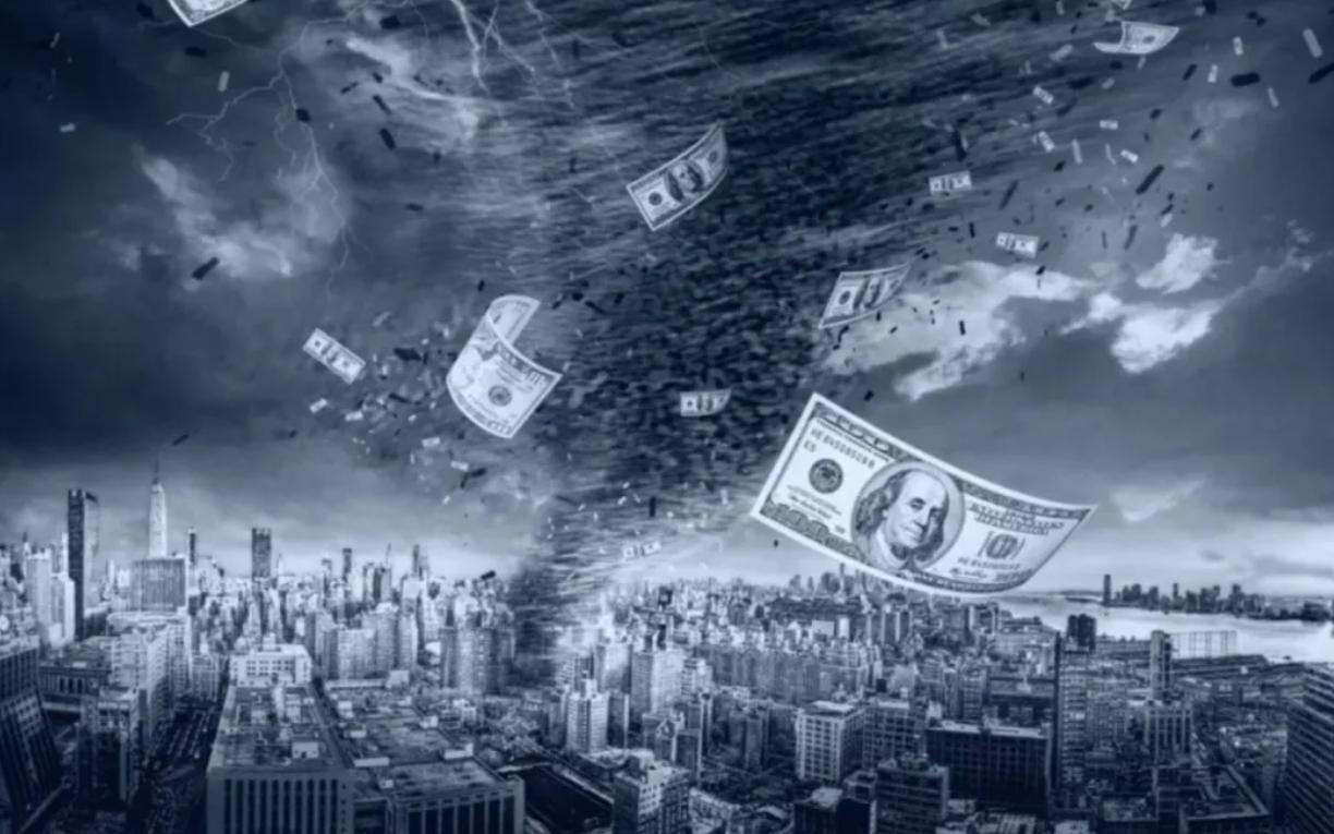 如今美国全民举债，政府每年国债利息支出超1万亿美元，逼近国防预算，占到财政收入的
