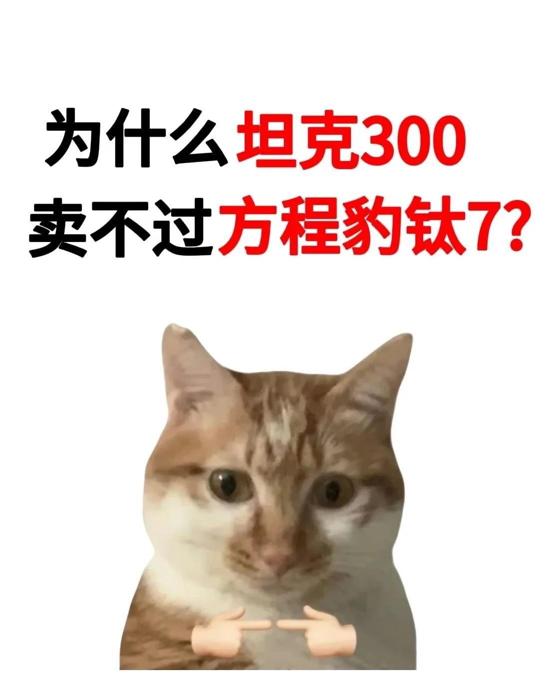 为什么坦克300卖不过方程豹钛7？钛7和坦克300到底差在哪为啥都出来这么久
