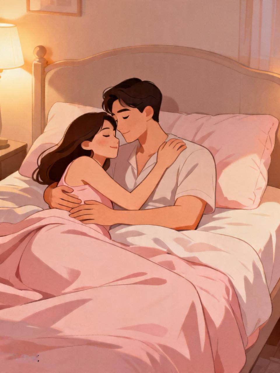 夫妻睡觉的统一定律：1、老公搂着老婆睡，不是新婚就是醉2、夫妻合盖一张被