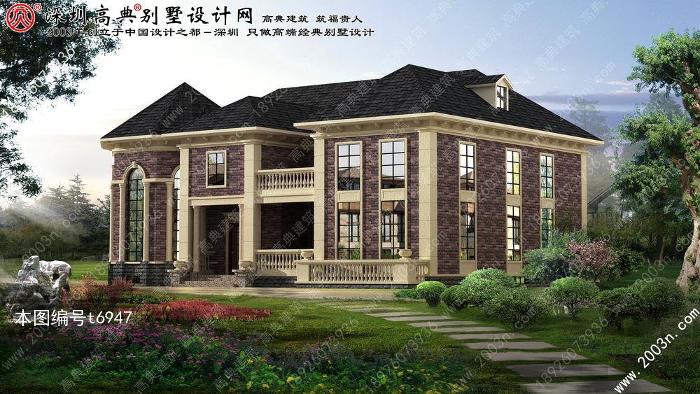 四间两层楼房设计自建别墅设计图首层283平方米
