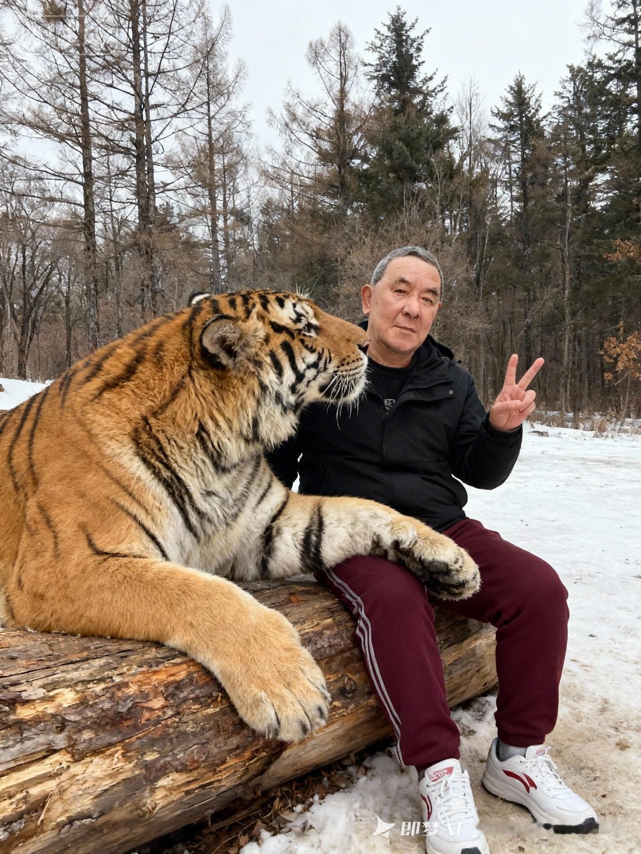 与老虎亲密接触，感受自然的魅力！🐯🌳