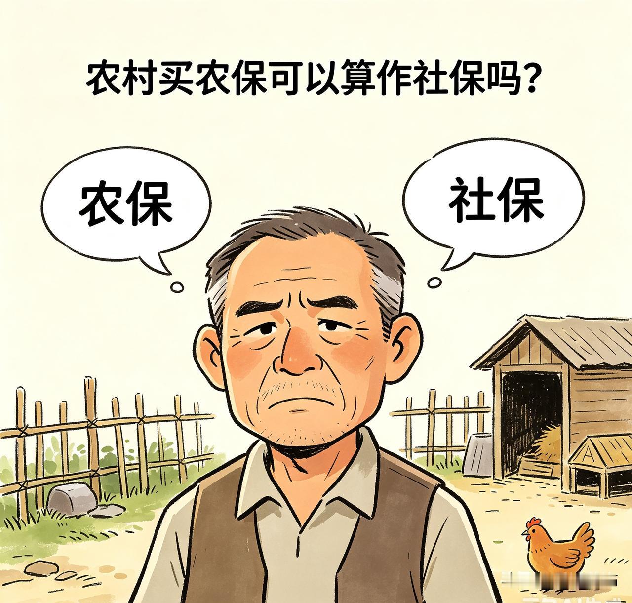 算，但只是社保里的城乡居民社保（原农保），和上班族的职工社保是两条线。农保属国家