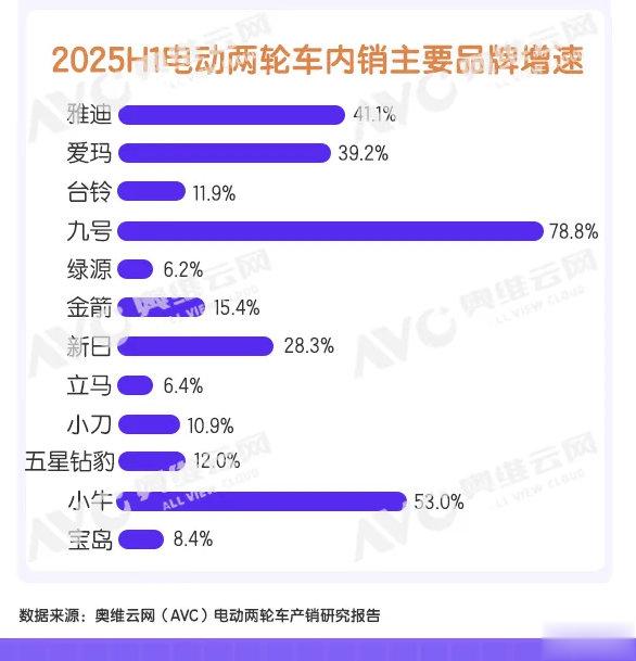 上半年电动两轮车市场加速狂飙: 雅迪销量第一, 九号增速最快