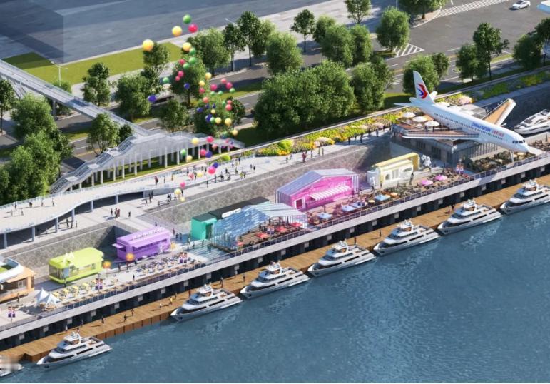 【福州市中心有望迎来首个“飞机餐厅”！】福州北江滨再添2.3万平米商业街！近日