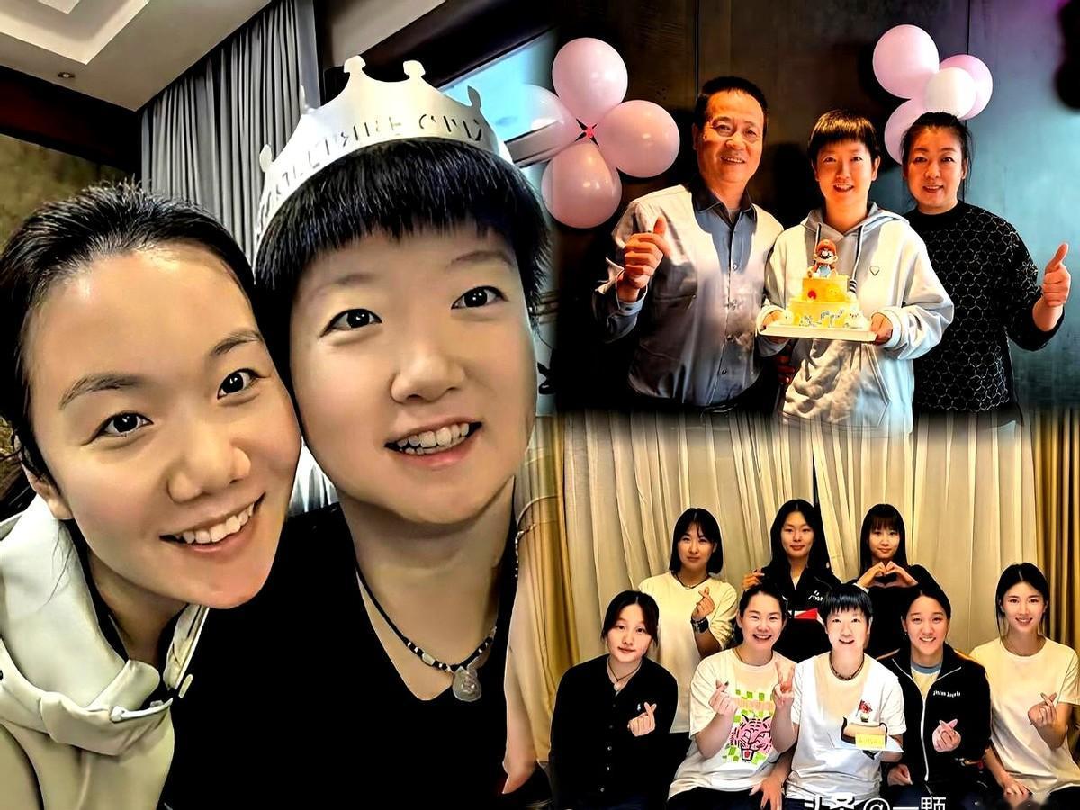 小莎今年的生日竟然在不同地方过了三次！在河北训练，姐妹和教练就悄悄给她办了派对