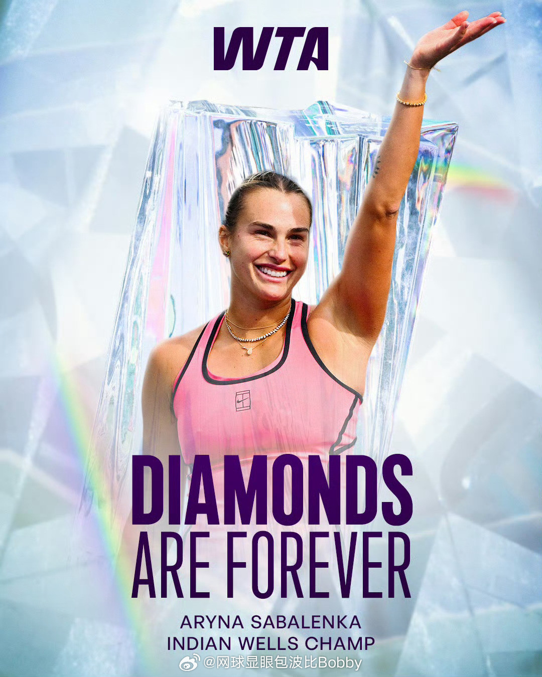 恭喜萨巴伦卡挽救赛点夺得印第安维尔斯冠军🏆WTA1000印第安维尔斯站决赛，世