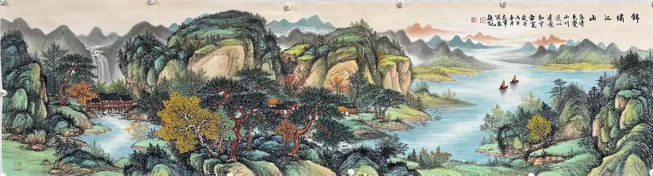 六尺对开。美协山水创作者中心创作灵感山水作品名家笔下的山水山水画欣赏尺