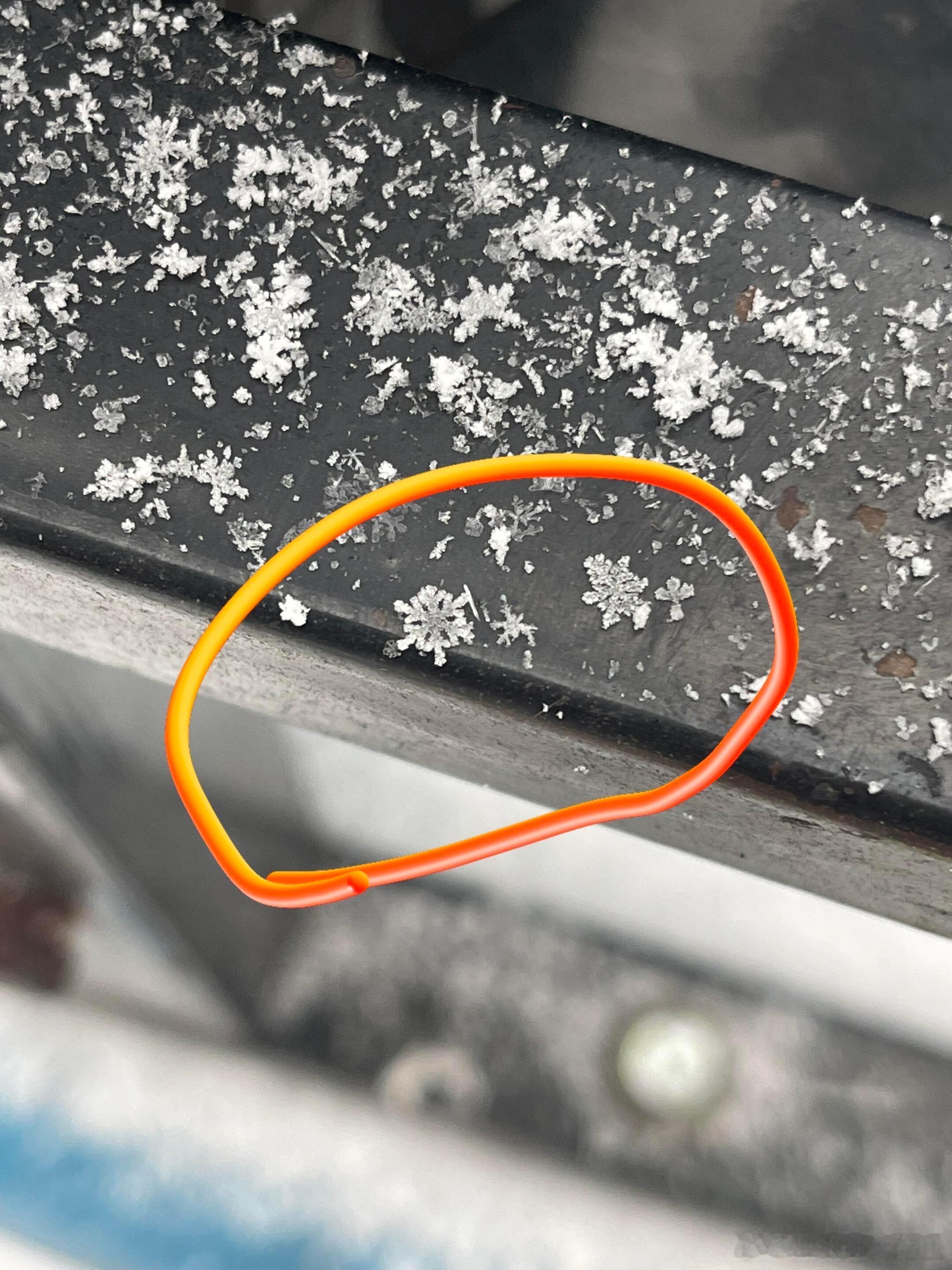 哇拍到了不同形状的雪花❄️