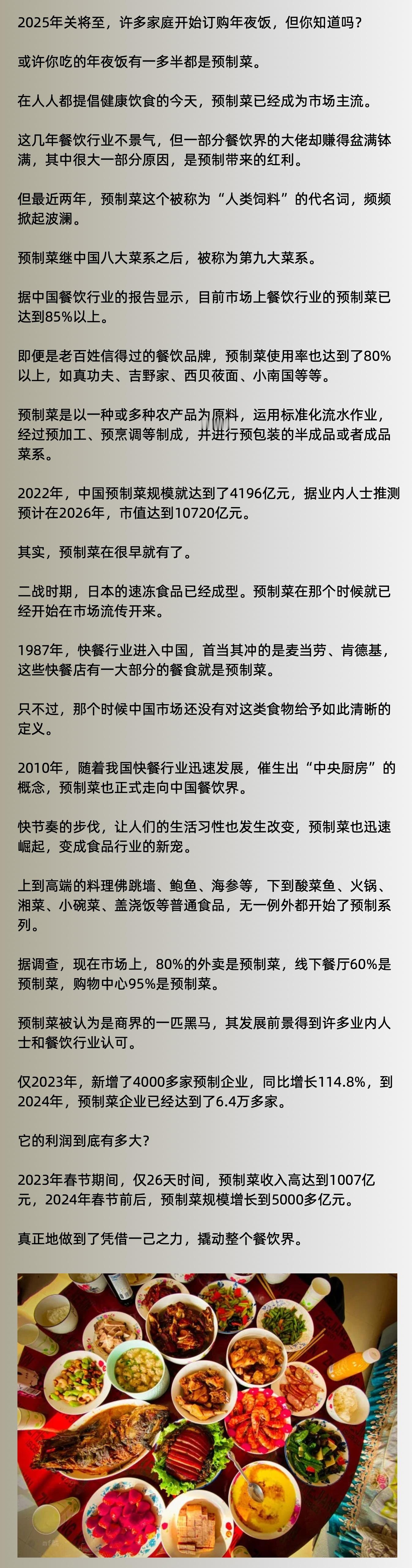 网友炸锅！今年，预制菜“攻占”年夜饭餐桌，还能放心吃吗？