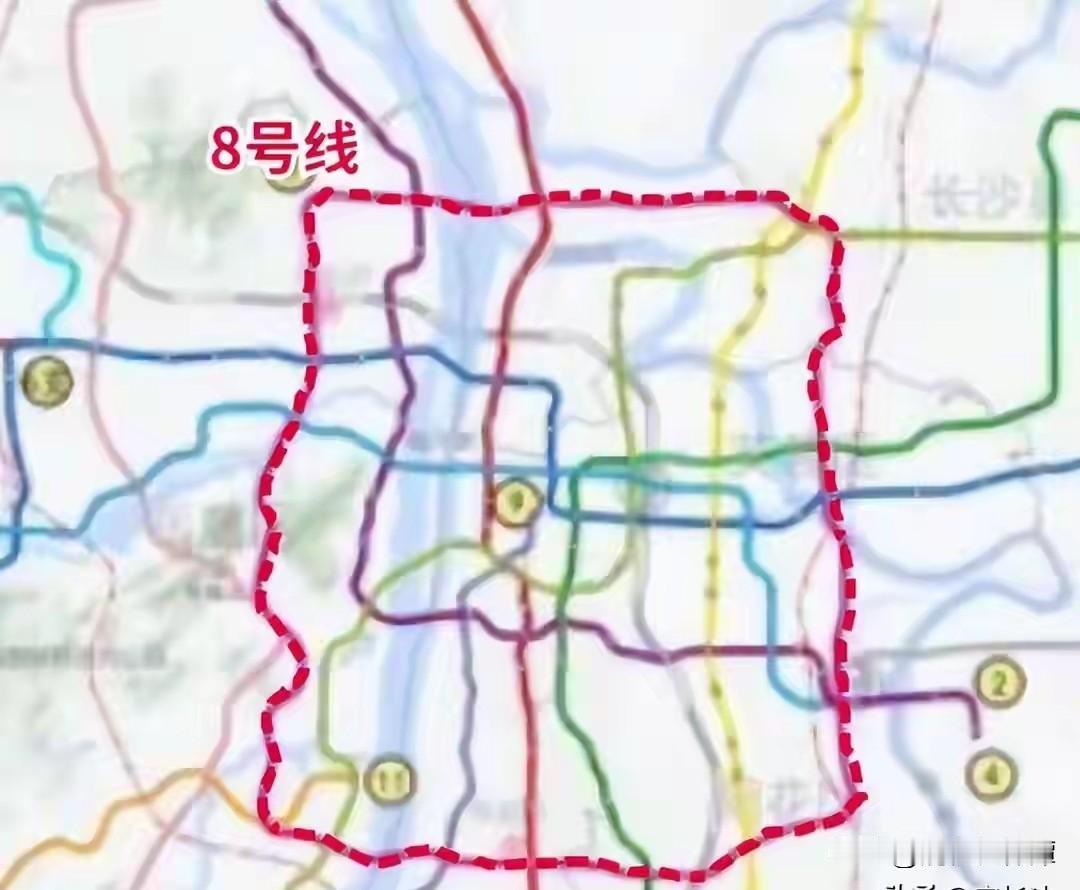 长沙当下最亟需推进建设的地铁线路就是8号线！作为长沙当前规划里仅有的一条环线地
