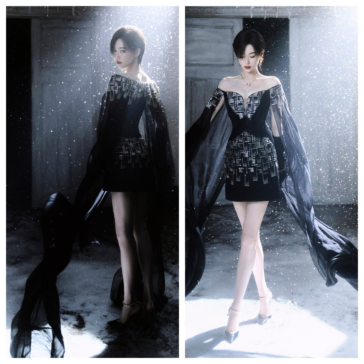 唐嫣，超短发大长腿，这冷酷感没谁了。唐嫣