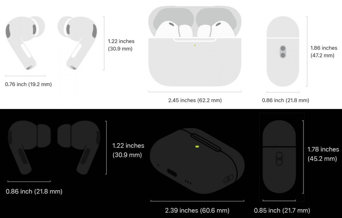 冷知识：新AirPodsPro3耳机体积略小，充电盒却相对更大，但重量有