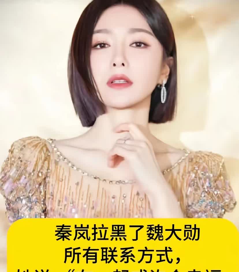 秦岚与魏大勋分手了秦岚为了彻底结束与魏大勋的关系，拉黑了魏大勋所有联系方