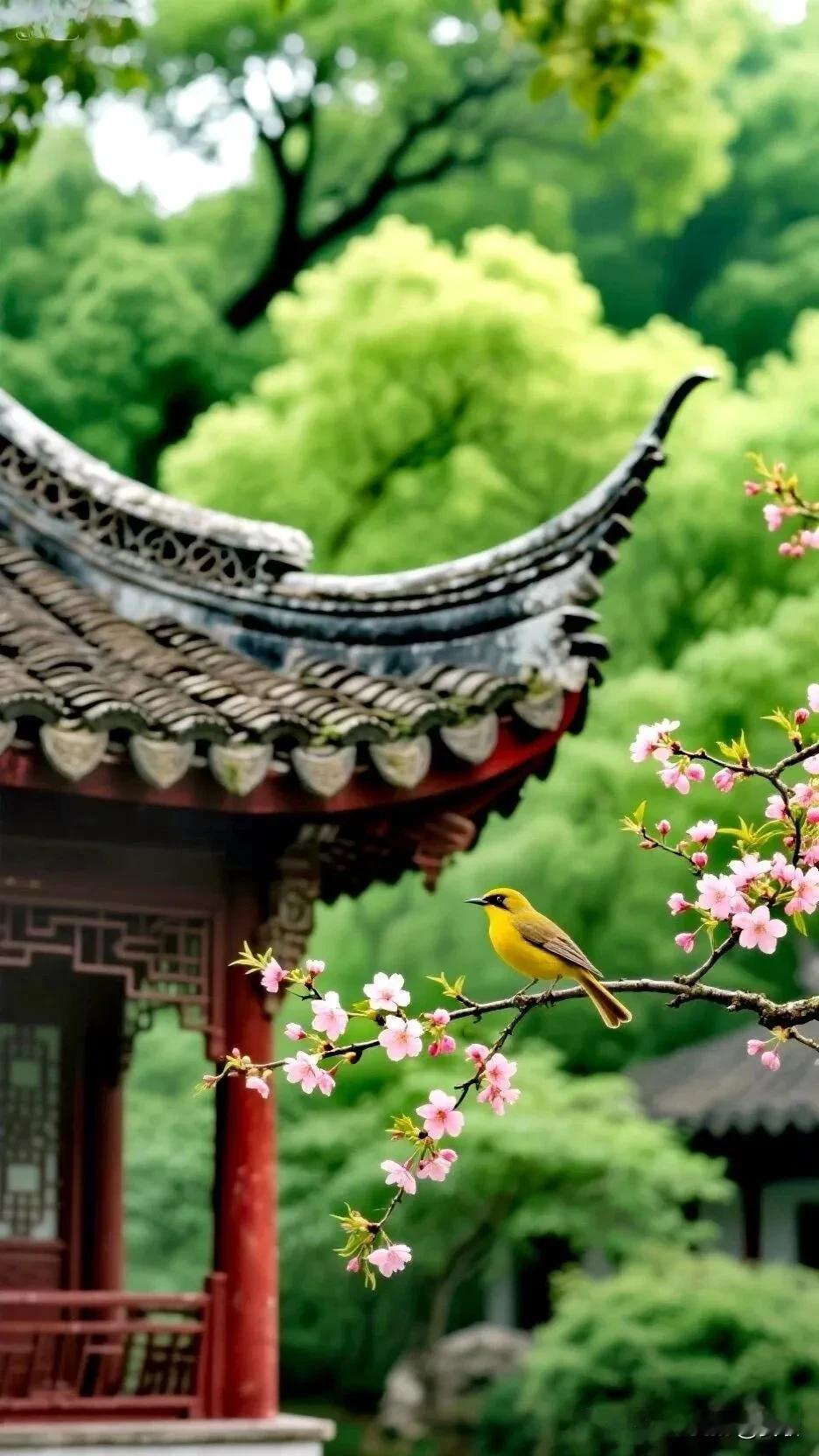上联:谁家春色悄爬院下联:何处春花慢渡窗横托:春意盎然
