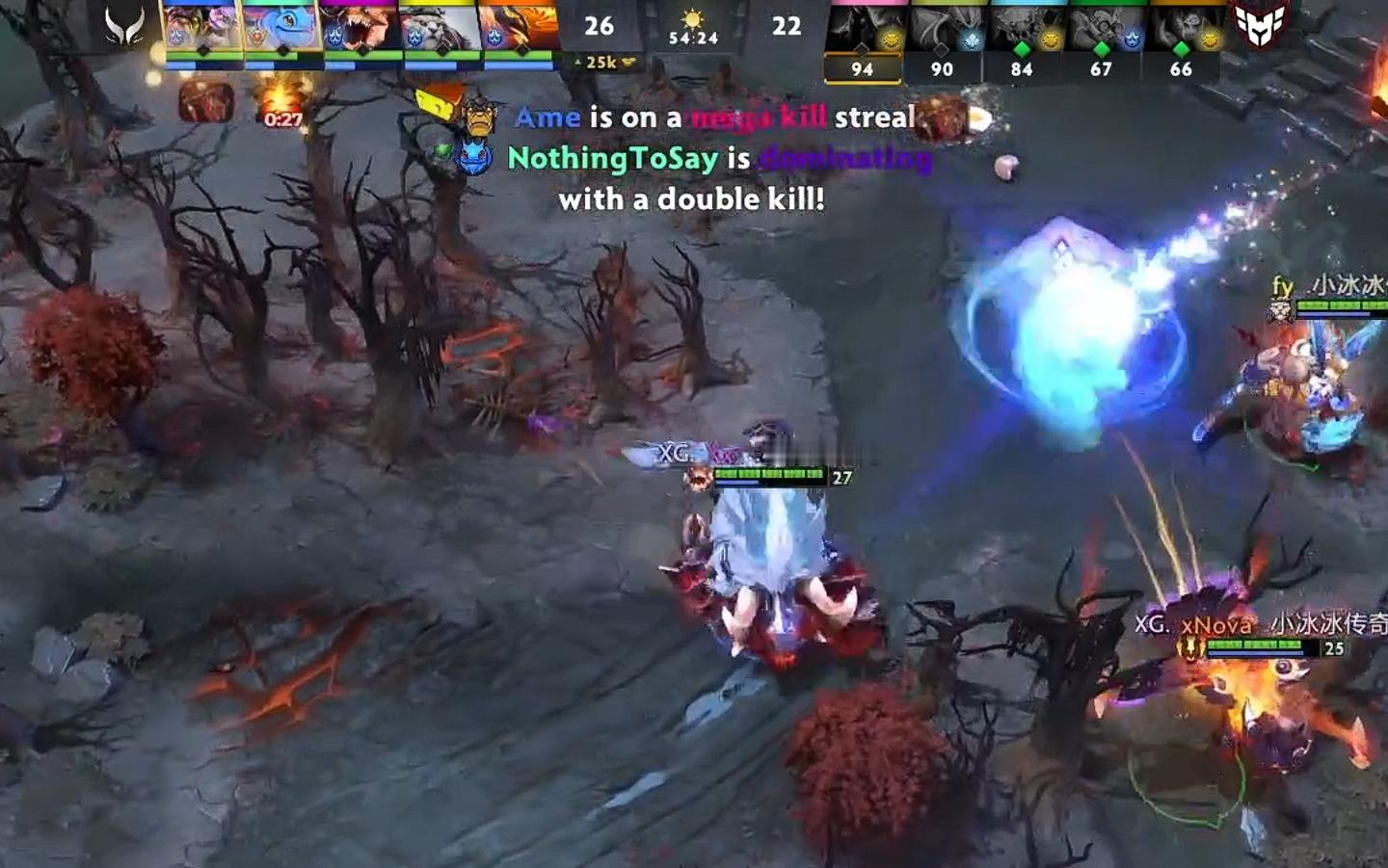 XG凭借正面过硬的团战战胜Heroic拿下第一局，这把比赛内容就是XG在整个PG