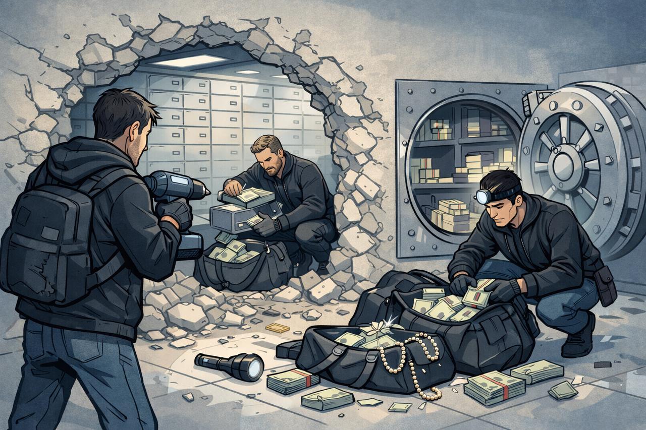 【电影照进现实，德国一银行金库遭打洞盗窃，损失上千万欧元】据路透社12月30日