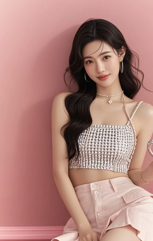 粉红时尚舞台，邂逅颜值与穿搭并存的时尚美女