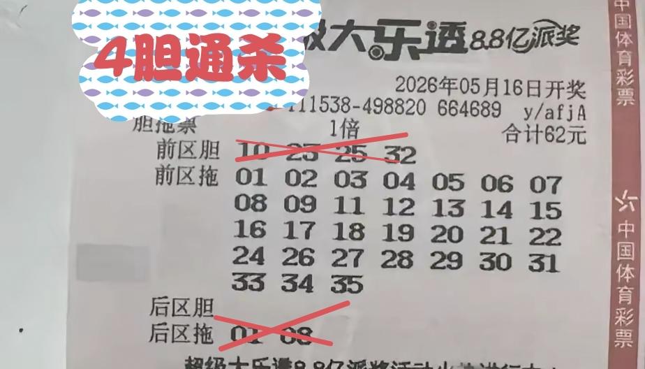 主任太狠了，一点面子都不给，实在令人伤心，62元就这样被收缴了。这一张彩票不管