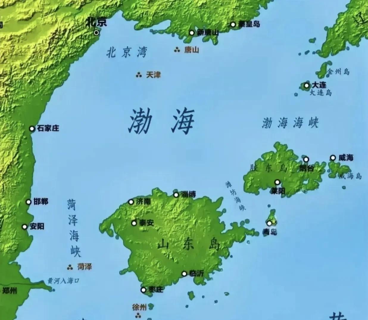 据说这是百万年前的山东，整个平原都是海洋，只有鲁中和胶东半岛丘陵地带成为孤岛，北