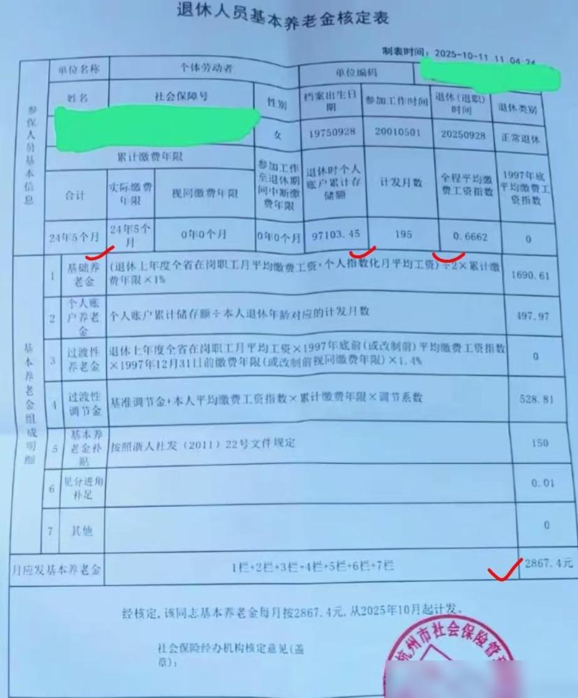 退休了，50了，缴费24年，退休金，太让我惊喜了！说真的之前刷到好多人说社保
