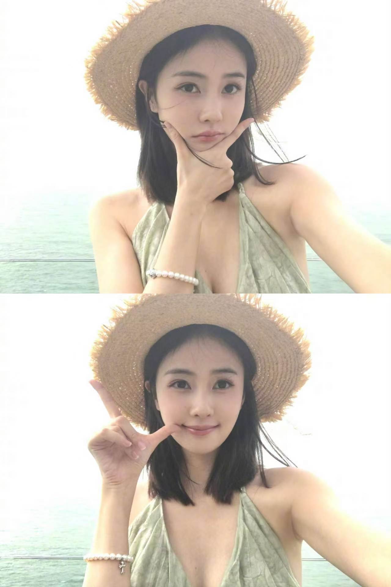 白鹿露背好辣白鹿还在出片白鹿po了好多新鲜海边照片，也太美了吧祝进组顺利～