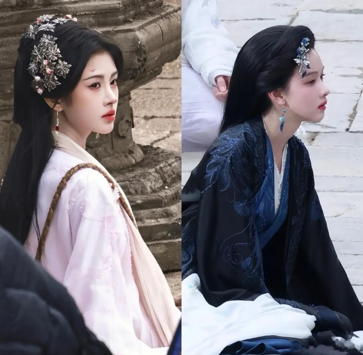 鞠婧祎陈都灵《月鳞绮纪》两位美女的妆造对观众眼睛也太好了吧