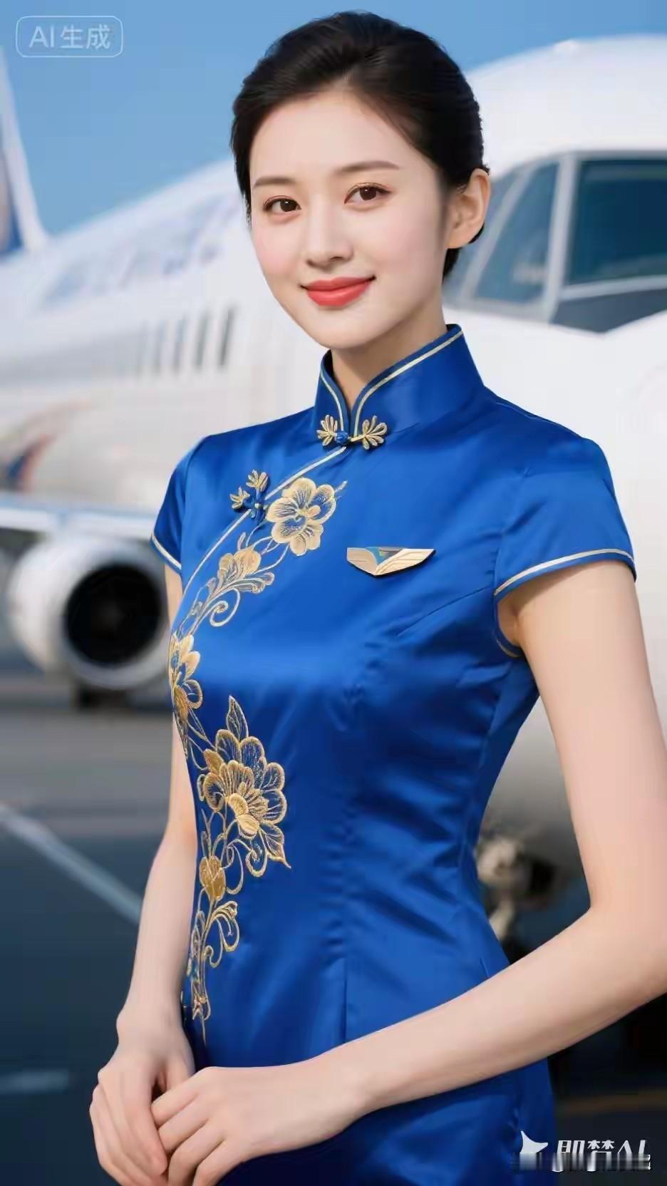 中国空姐，国色天香。飞在蓝天，国色天姿。