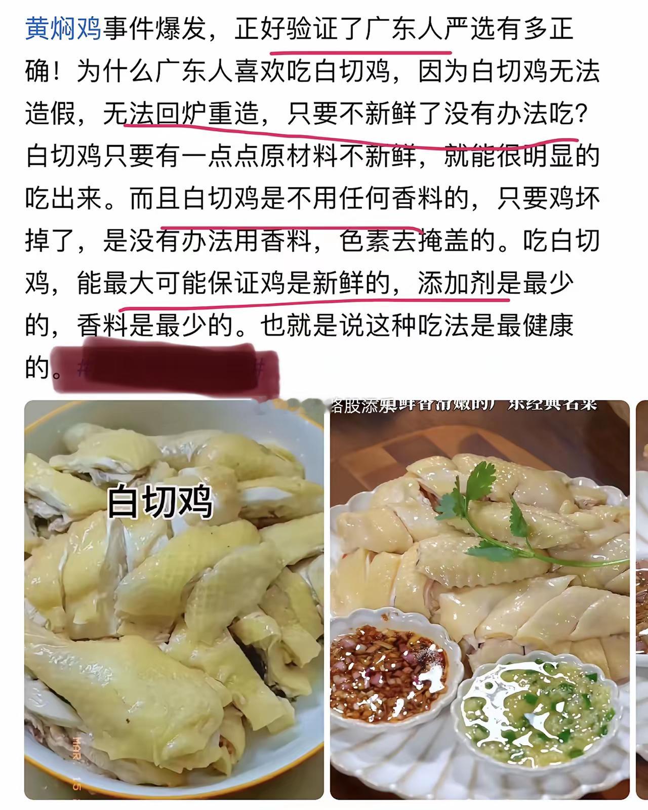 黄焖鸡风波的爆发，恰如其分地印证了广东人严选食材的智慧与正确性。白切鸡之所以无法