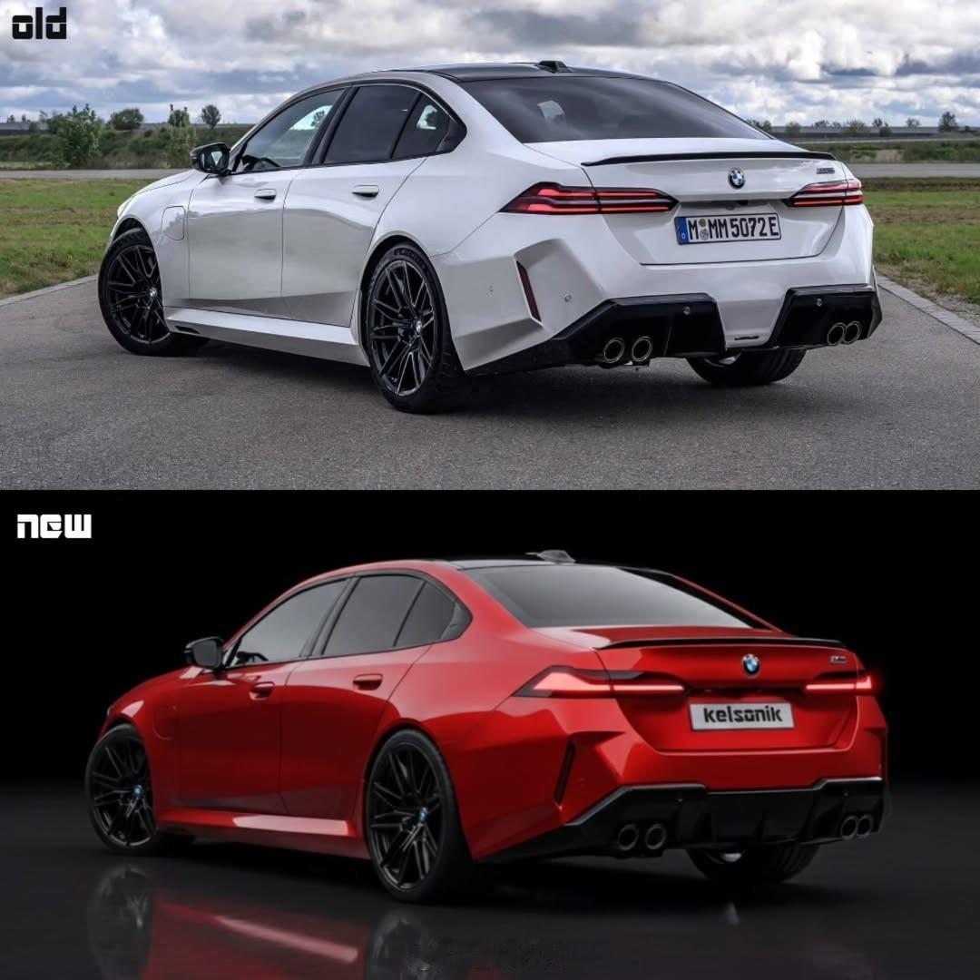 中期改款宝马M5最新渲染图【新车渲染】中期改款宝马M5渲染图方案1vs方