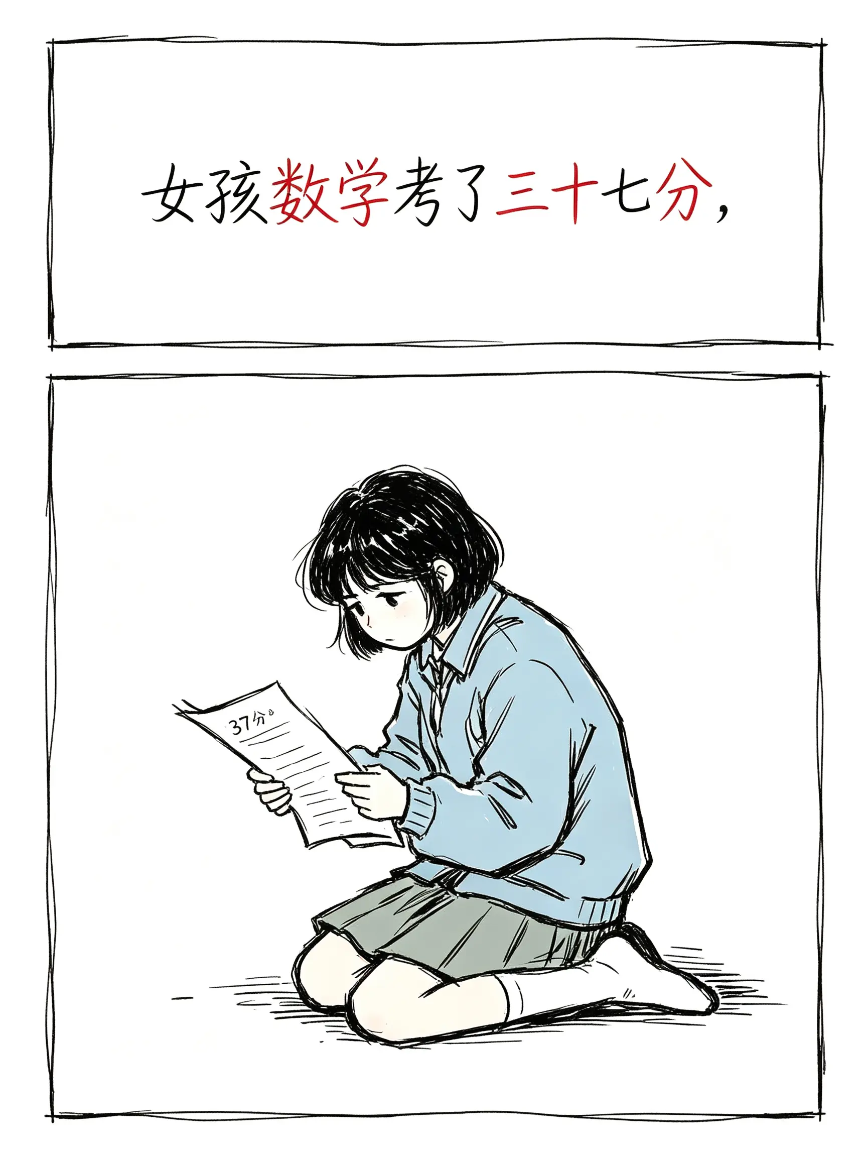 女儿的分数。