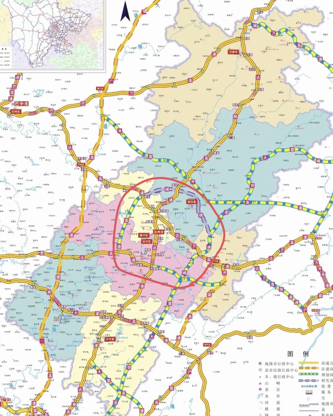 达州的发展空间很大，魄力也很足，先把城区交通压力缓解，把工业都搬到机场和达州南附